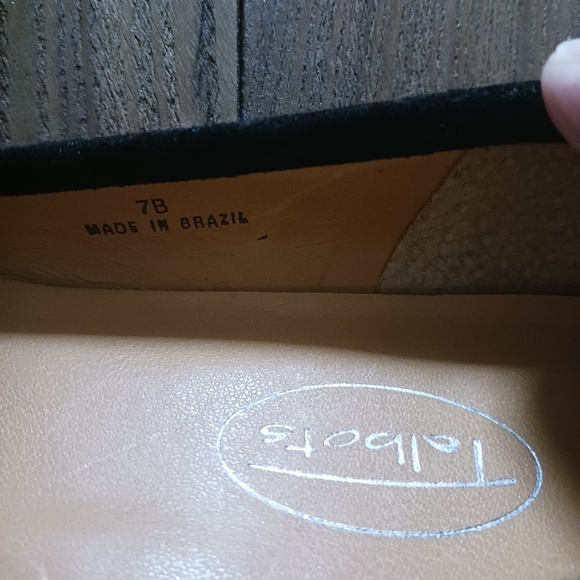 Talbots Women's Black Suede pumps 7B Med made in Brazil Leather Office Career - Picture 10 of 12